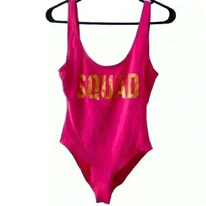 PINK ONE PIECE  SWIMWEAR SQUAD SIZE S-M